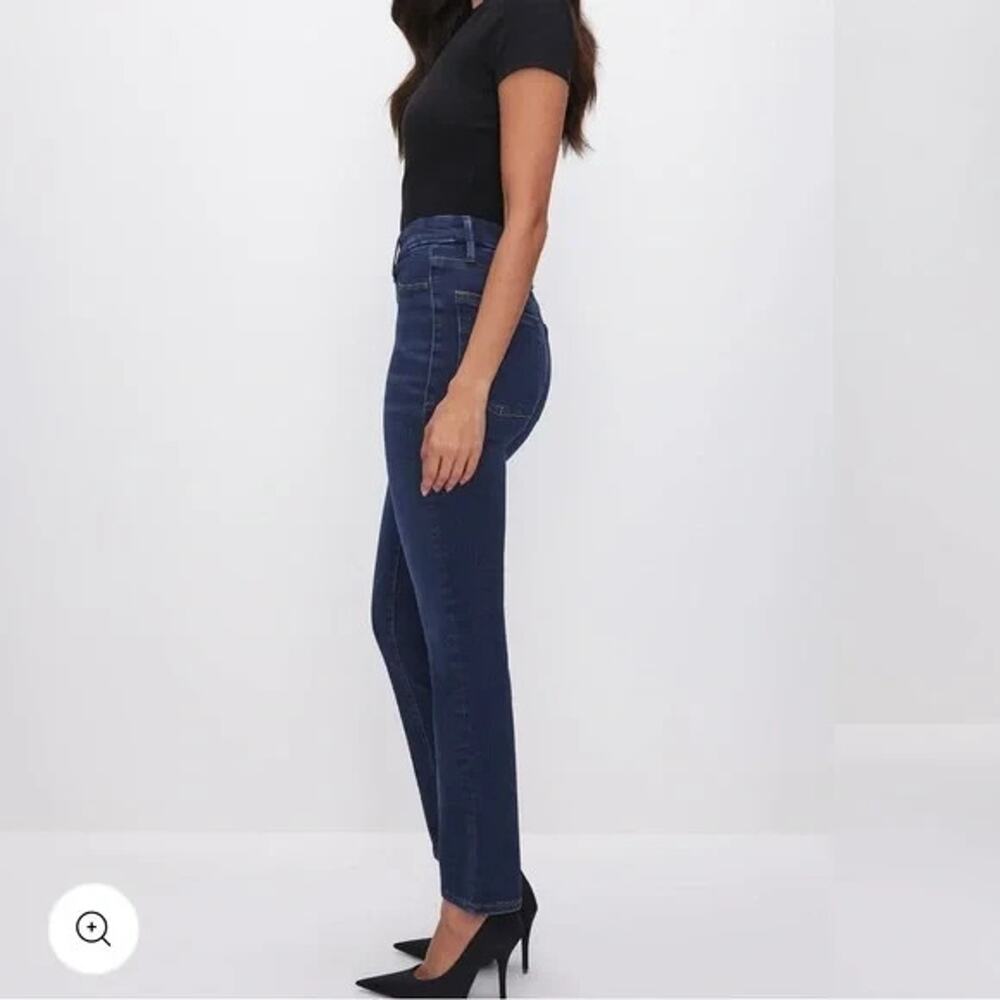 Good American‎ Good Legs Straight Jeans GLS270T Indigo Blue Size 4 High-Rise NWT - Picture 3 of 10
